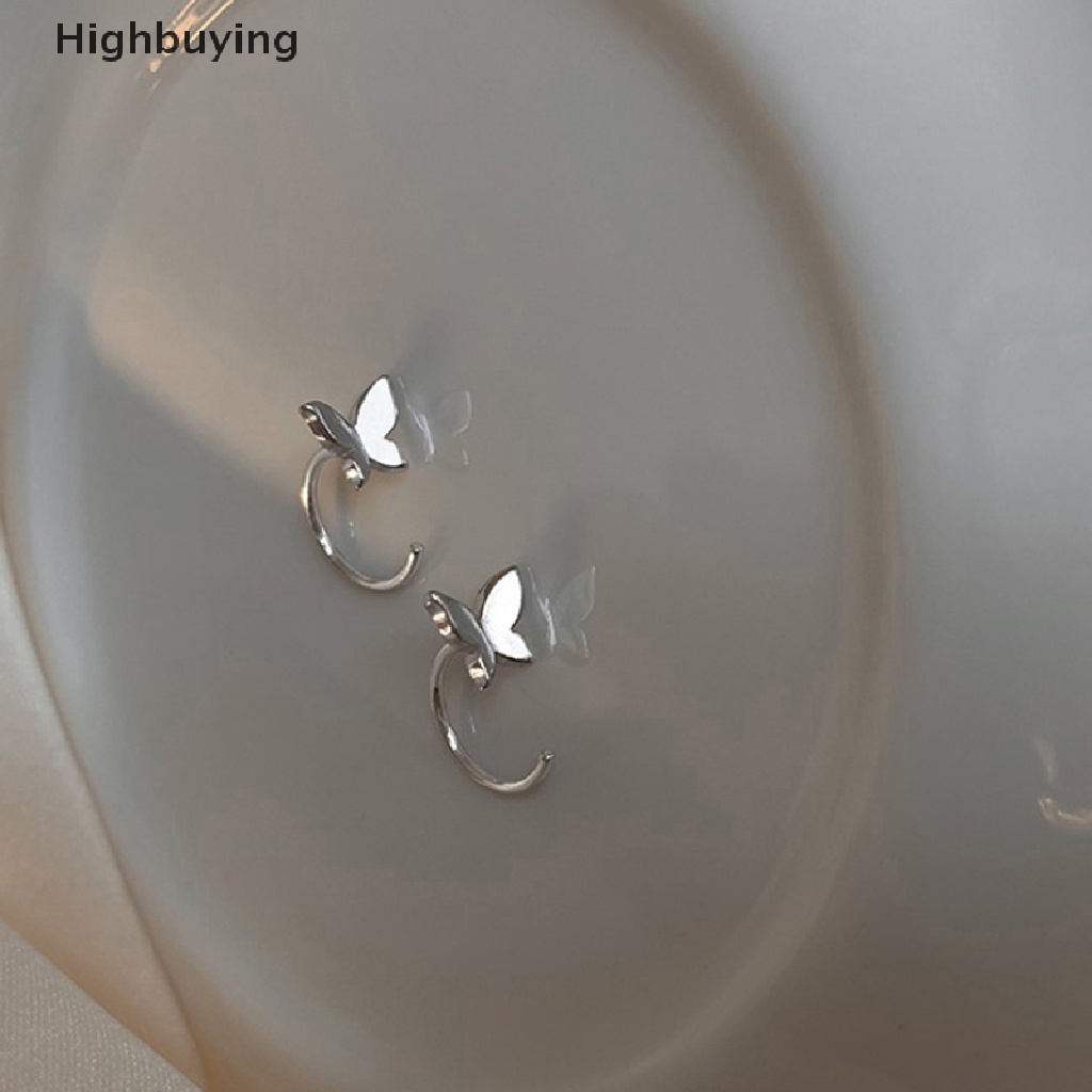 Hbid Sliver Open Earrings Perhiasan Gadis Lucu Hoop Earring Kristal Pembukaan Huggies s Lingkaran Cincin Glory