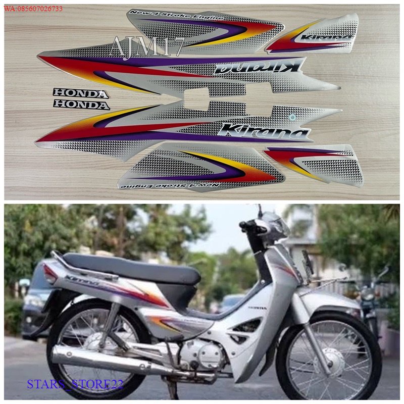 (ORI) STIKER STRIPING HONDA KIRANA 2002 SILVER KUALITAS ORIGINAL