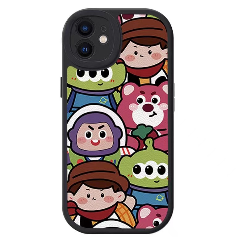 Stoy Story Winnie the Pooth SoftCase Apple IPhone 6S 7 8 Plus XR XS Max 11 12 13 14 Pro Max 14 PLUS Black Silicone Case Alien