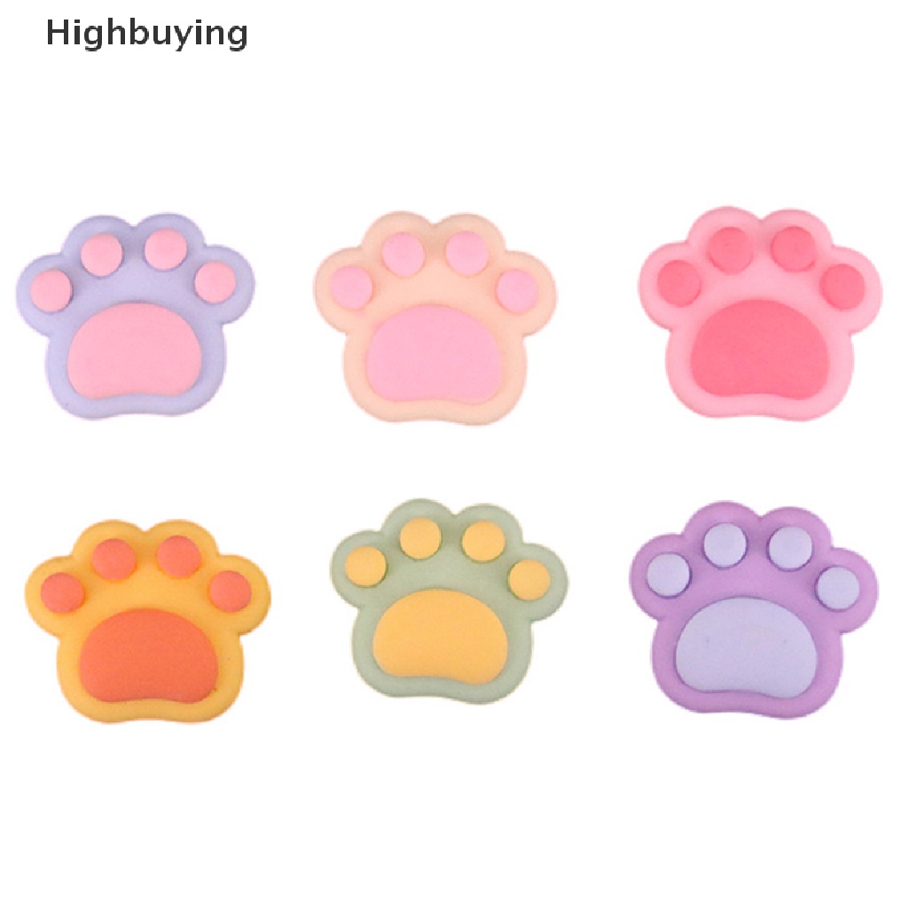 Hbid 10Pcs/lot Warna-Warni Lucu Beruang Paw Flatbacks Resin Cabochon Untuk Rambut Busur DIY Scrapbooking Phone Case Dekorasi Aksesoris Glory