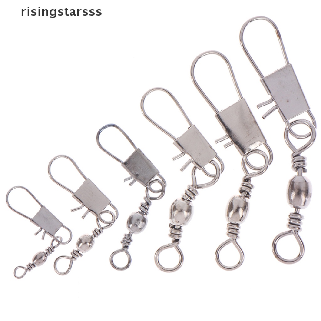 Rsid Span-new Barrel swivels rings Konektor Pancing Dengan interlock fishing lure Jelly