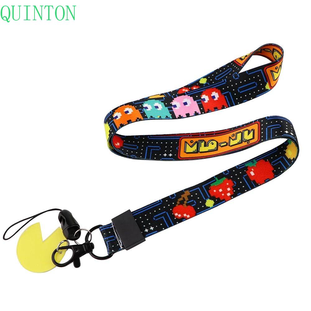 Quinton Tali Lanyard Holder Handphone / Kamera / Kartu Id Motif Pacman