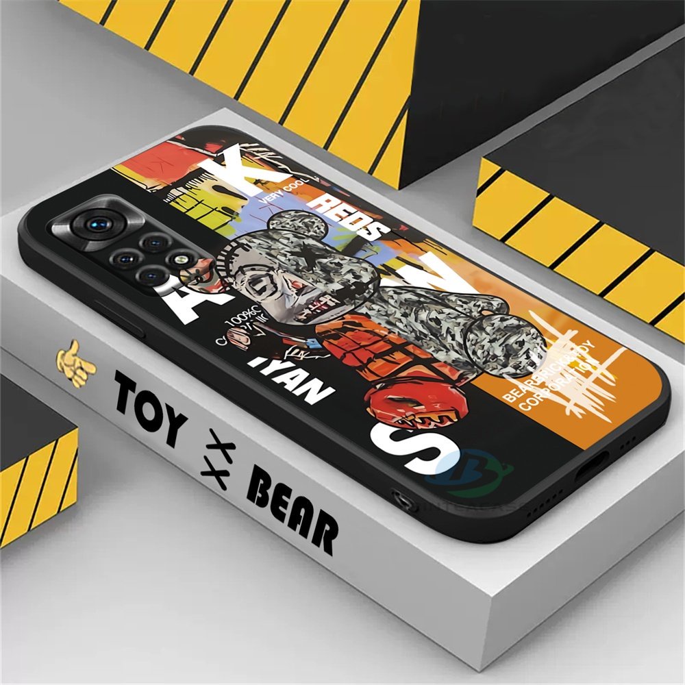 Redmi Note 12 11S 11 Pro Redmi 10C 10A 9C 9T Note10 5G Note 10S Note 9s Poco M3 Pro X3 Pro NFC Graffiti Kamuflase Beruang Casing Ponsel Silikon Lembut Binteacase