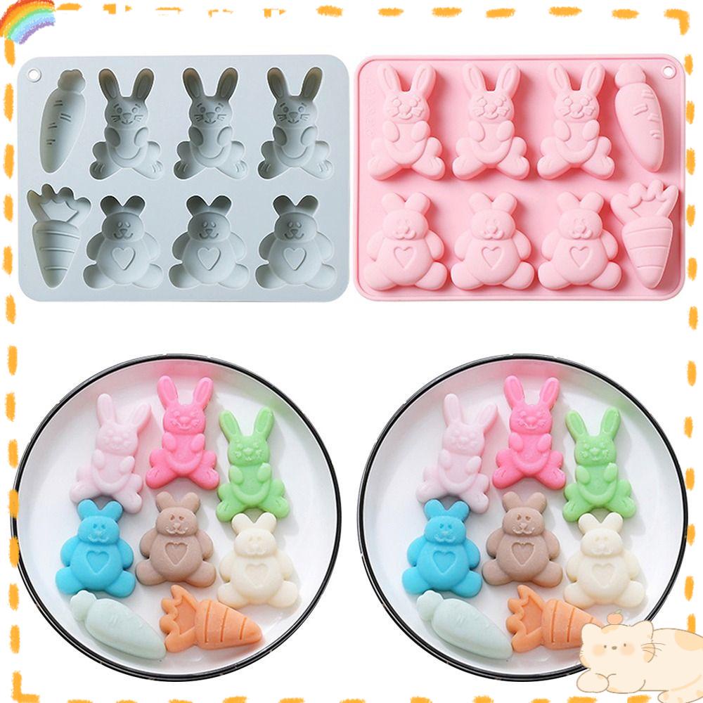 Solighter Easter Cetakan Silikon Alat Panggang Dekorasi Liburan Baking Pan 8rongga