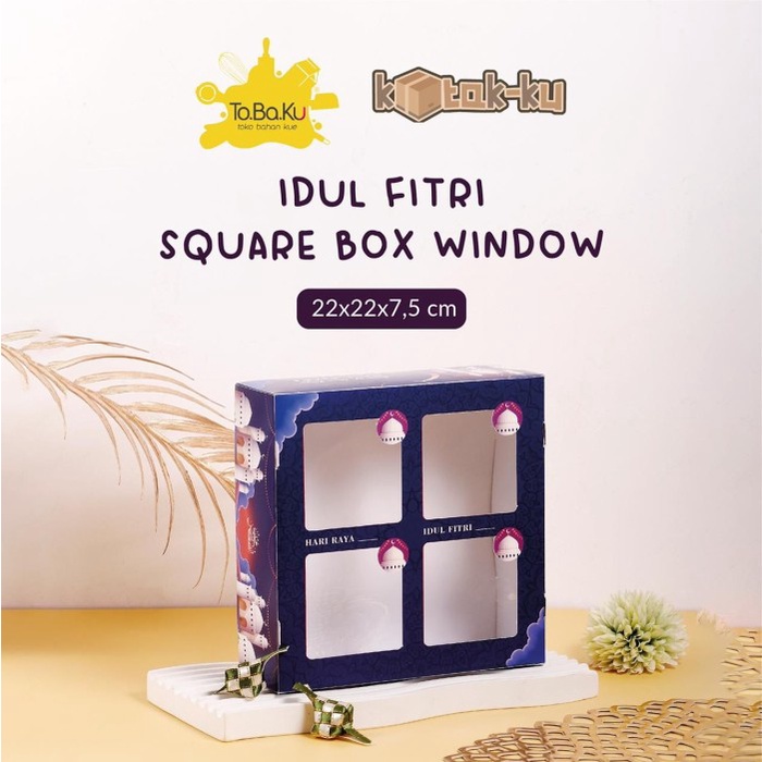 

⭐BISA COD⭐ Kotak-Ku Idul Fitri Square Box Window - Biru