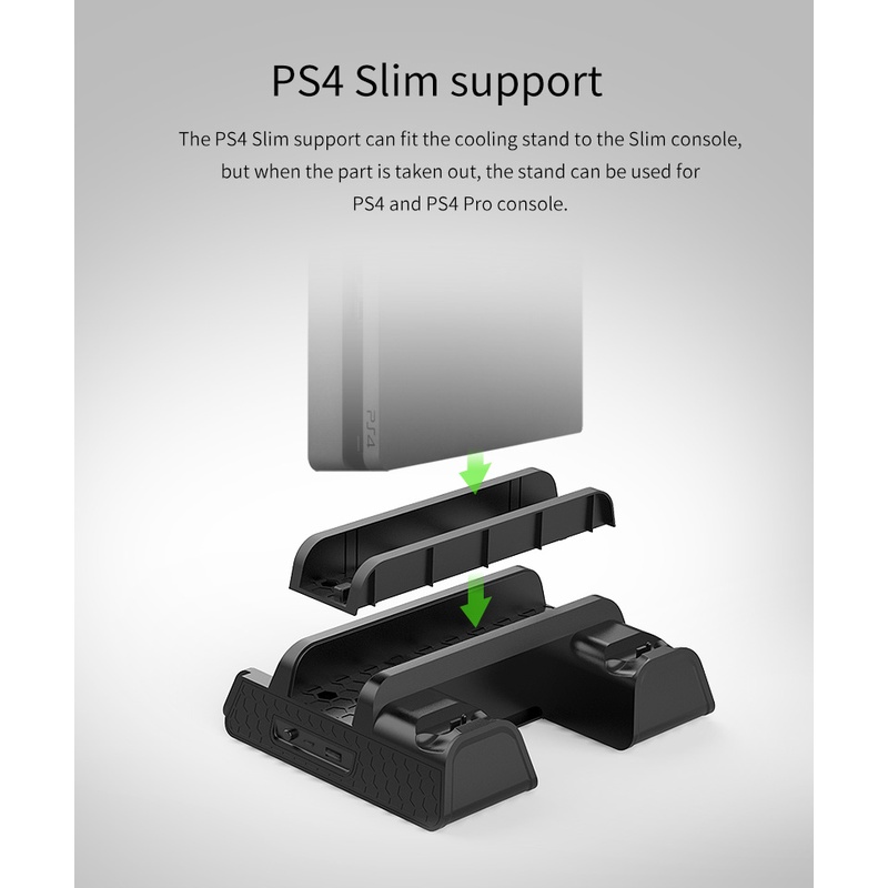 DOBE PS4 Cooling Stand Charging Stand Disc Storage PS4 Fat/Slim/Pro