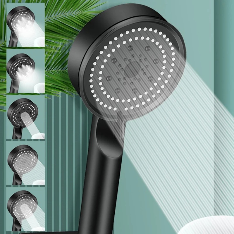 5mode Upgrade Kepala Shower Hemat Air/Showerhead Hujan Genggam Kuat/Semprotan Shower Multifungsi Dapat Disesuaikan/Aksesori Kamar Mandi