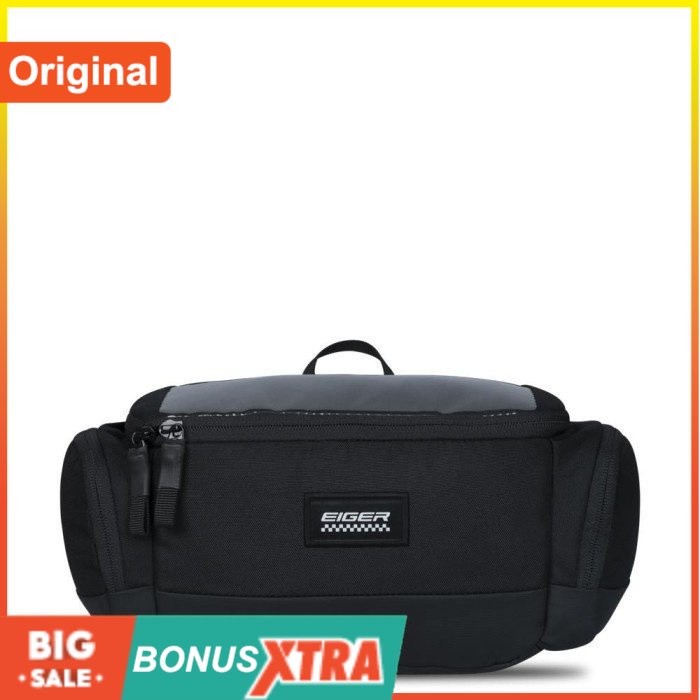 Tas EIGER1989 RICAMP HANDLEBAR BAG 1.0 Black Hitam 91000 6815 Original