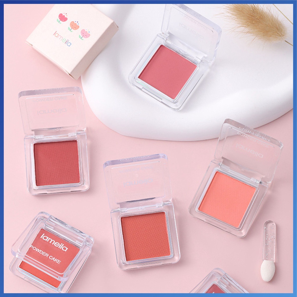 LAMEILA Blush On Powder Cake Free Kuas Palette Matte Makeup Repair Perona Pipi L60