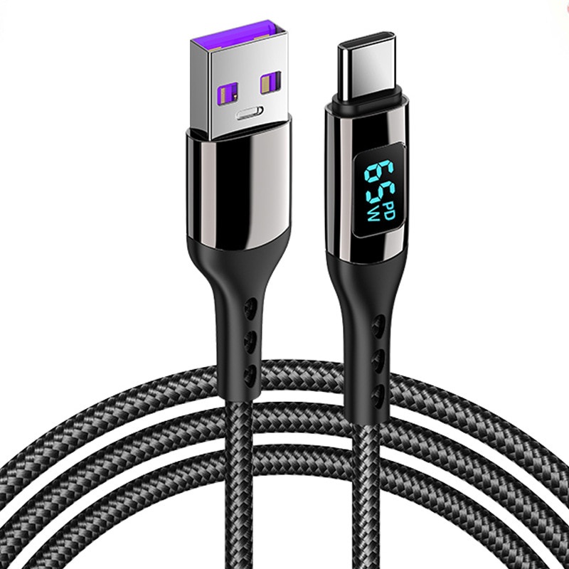 Kabel Fast Charging 65W 5A Type C PD 100W USB C Ke Tipe C Cable Untuk Kabel Charger Samsung