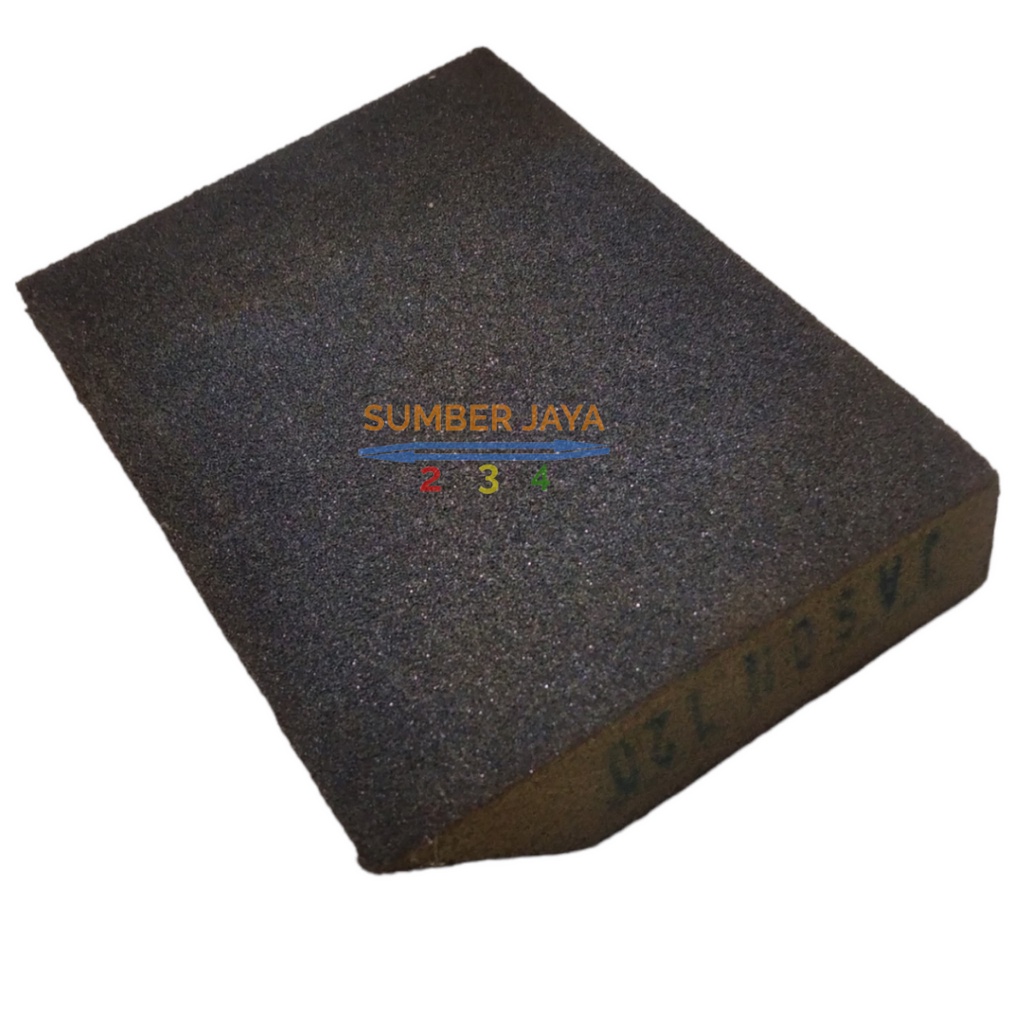 AMPLAS SPONS KOTAK GRIT 120 / SPONGE SANDING BLOCK GRIT 120