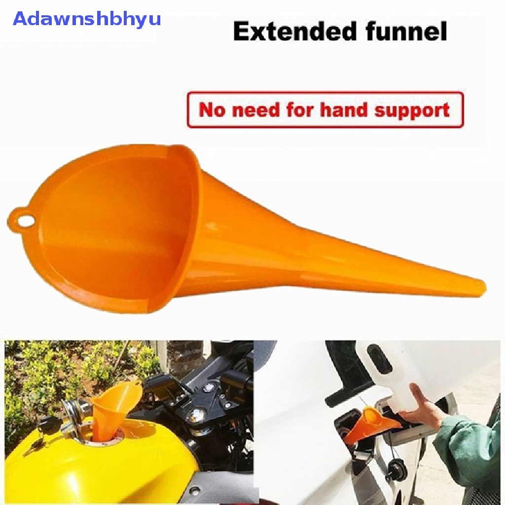 Adhyu Motorcycle Car Long Mouth Funnel Plastic Refueling Oil Liquid Spout Filling ID