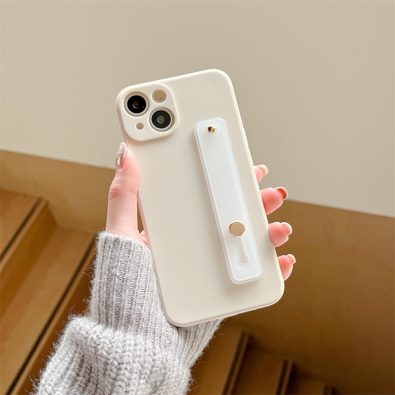 IPHONE Untuk Iphone14 13 12 11 Pro X XS Max7 8 14 Plus XR Straight Edge Bracket Casing Silikon Lembut Case