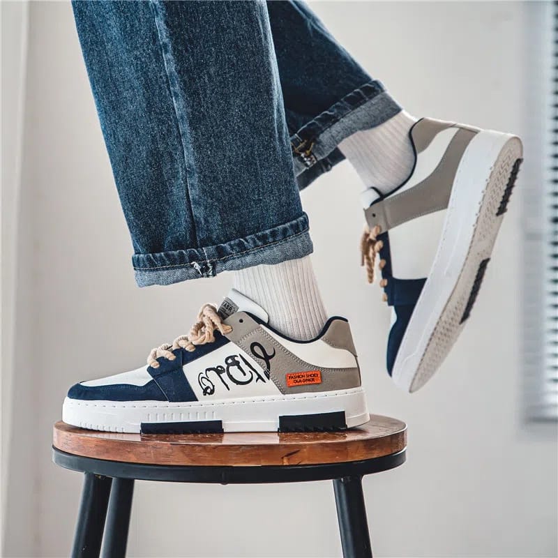 SHOEGALLERY LV0231 Sepatu Import Sneakers Pria Casual Motif Ola Space