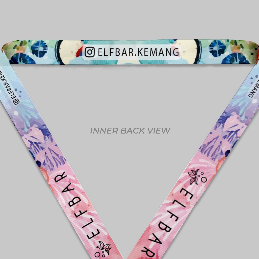 Premium Lanyard Motif Flower Watercolor | Elfbar Kemang Exclusive Merchandise