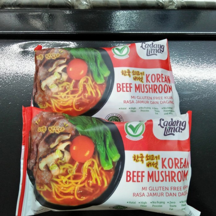 

Ladang Lima Mi Bebas Gluten Korean Beef Mushroom 94gr