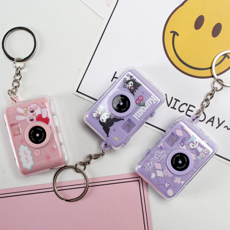 Sanrio Luminous Small Camera Key Ring Pokemon Pikachu Kalung Kamera Liontin Luminous Gantungan Kunci Kamera