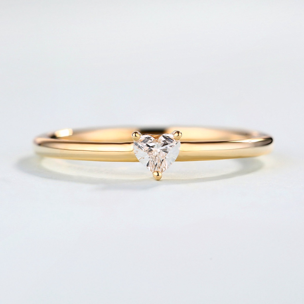 Goldkingdom Aksesoris Perhiasan Fashion Ready Stock Cincin Cinta Sederhana Baru Mahasiswa Yang Dipersonalisasi Cincin Jantung Korea Penjualan Langsung Pabrik Satu Potong Dikeluarkan