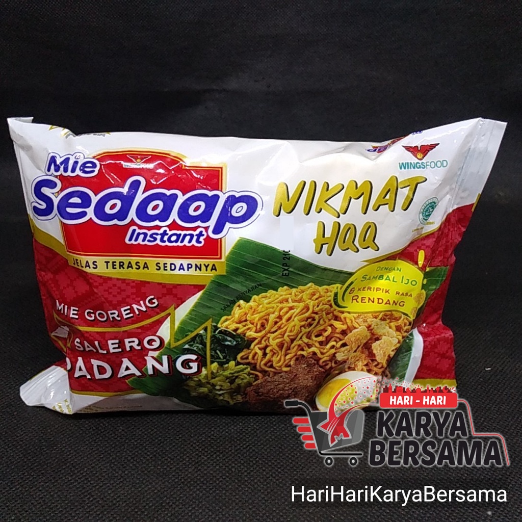 

MIE INSTAN SEDAAP GORENG SALERO PADANG 86GR