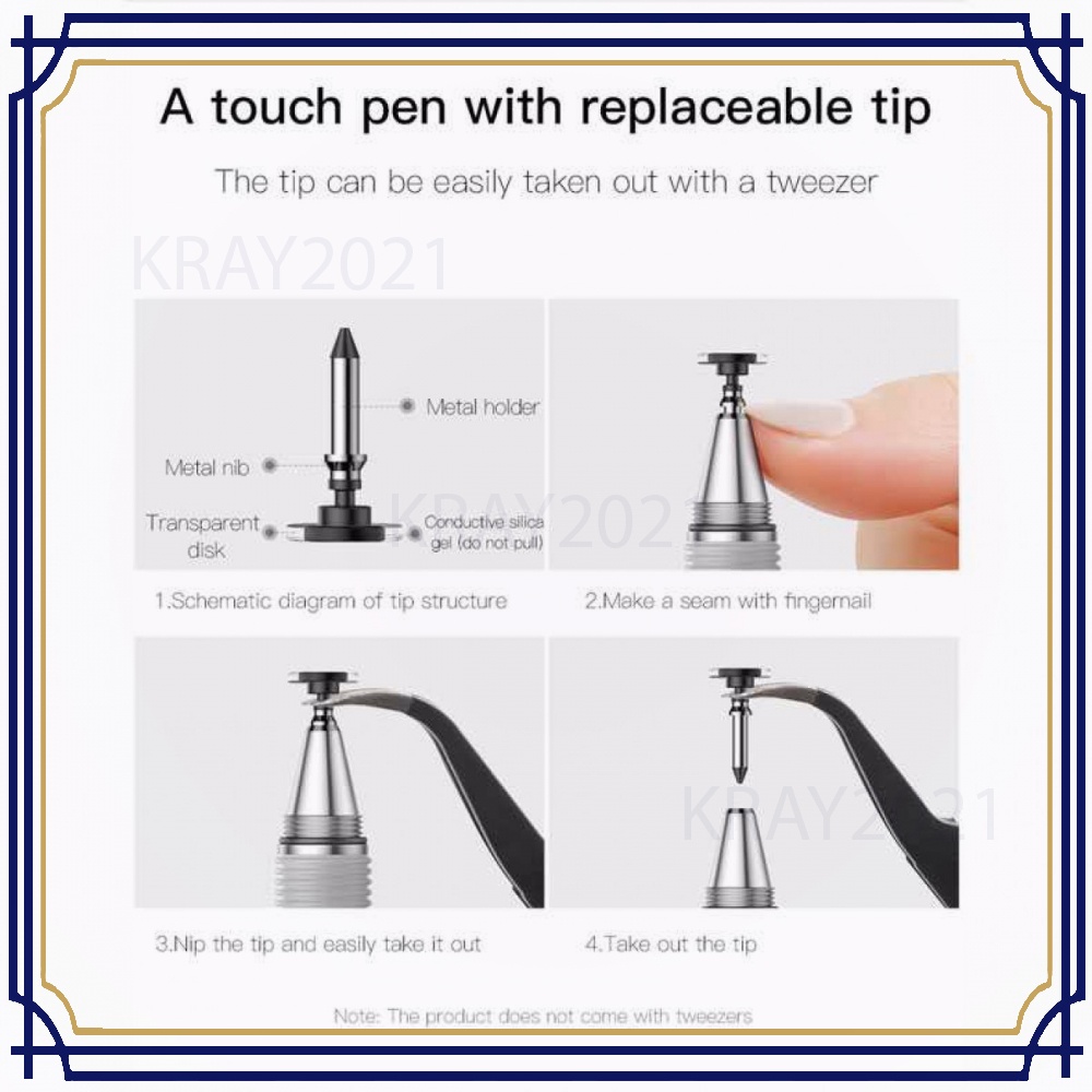 2 in 1 Capacitive Touch Screen Stylus Pen Aluminium -SP155