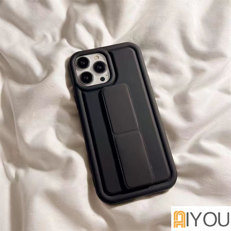 IPHONE Tali Jam Tangan Band Hand Holder Phone Case Untuk Iphone13 12 11 14 Pro Max X XS Max XR 78 Plus Soft Warna Solid Soft Silicoen Cover