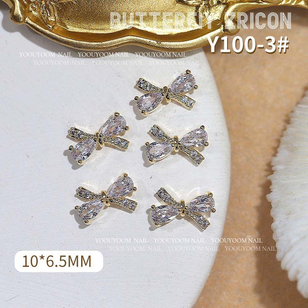 Mxbeauty Kupu-Kupu Dekorasi Kuku Fashion Mewah Emas Butterfly Manicure Aksesoris Kuku Jepang Nail Art 3D Nail Art Drills