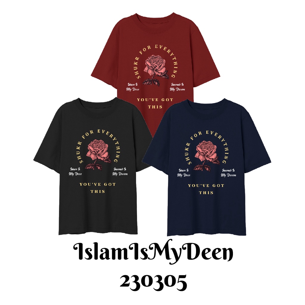 Baju Kaos Muslim Edisi IslamIsMyDeen Ready size Dewasa sampai Oversize Bahan Katun