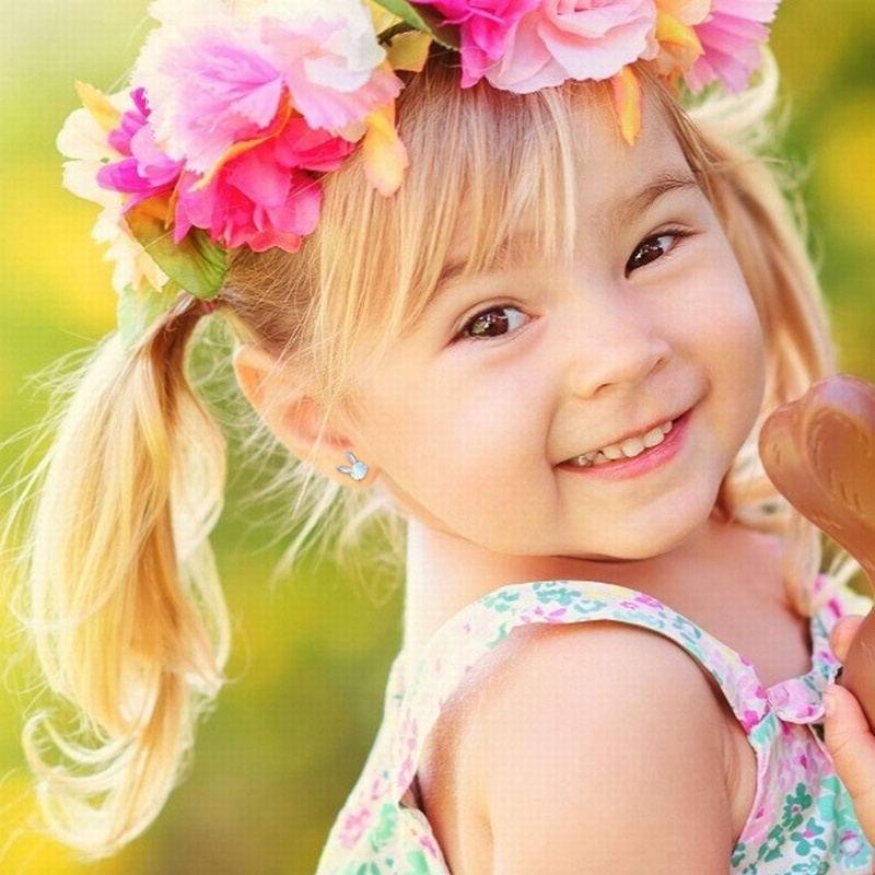 Rabbit Opal Ear Studs2023Anting Korea Baru Earing Berlian Fashion Aksesoris Cewek