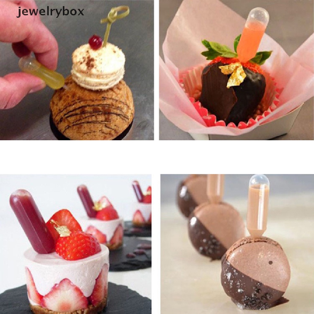 [jewelrybox] 50pcs/set Ice Cream Jelly Milkshake Droppers Sedotan Pipet Sekali Pakai Butik Sedotan