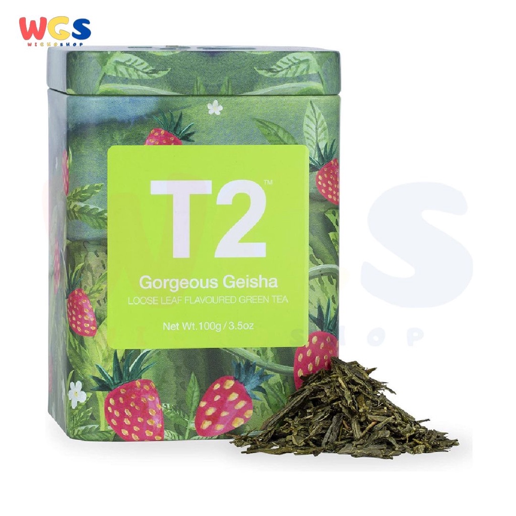 T2 Tea Gorgeous Geisha Loose Leaf Flavored Green Tea 3.5oz 100g