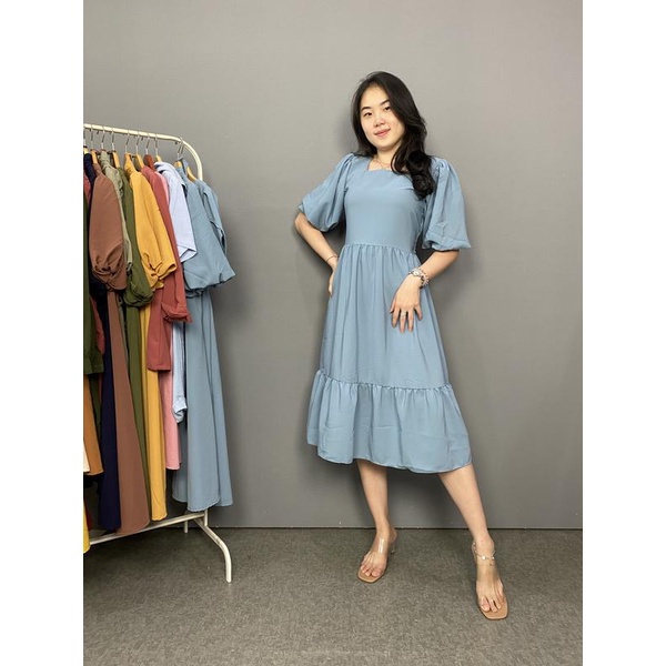 ilook | Dinar Dress | Midi Dres Korea | Fashion Korean Stlye