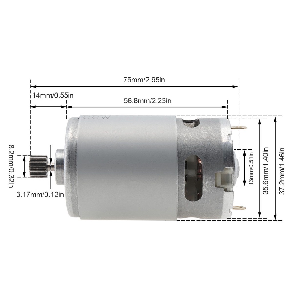 Rs550 Motor DC 8.2mm 14gigi Diameter Gear Micro Motors 21V 28000RPM Lithium Electric Saw Motors Untuk Mini Saw Reciprocating Saw