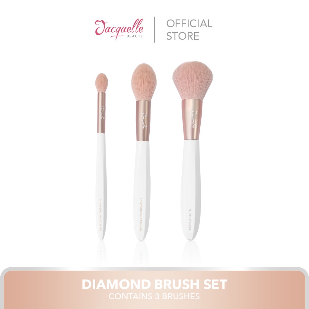 Set Kuas Makeup Wajah dan Mata Kecantikan Jacquelle Diamond Beauty Brush Series