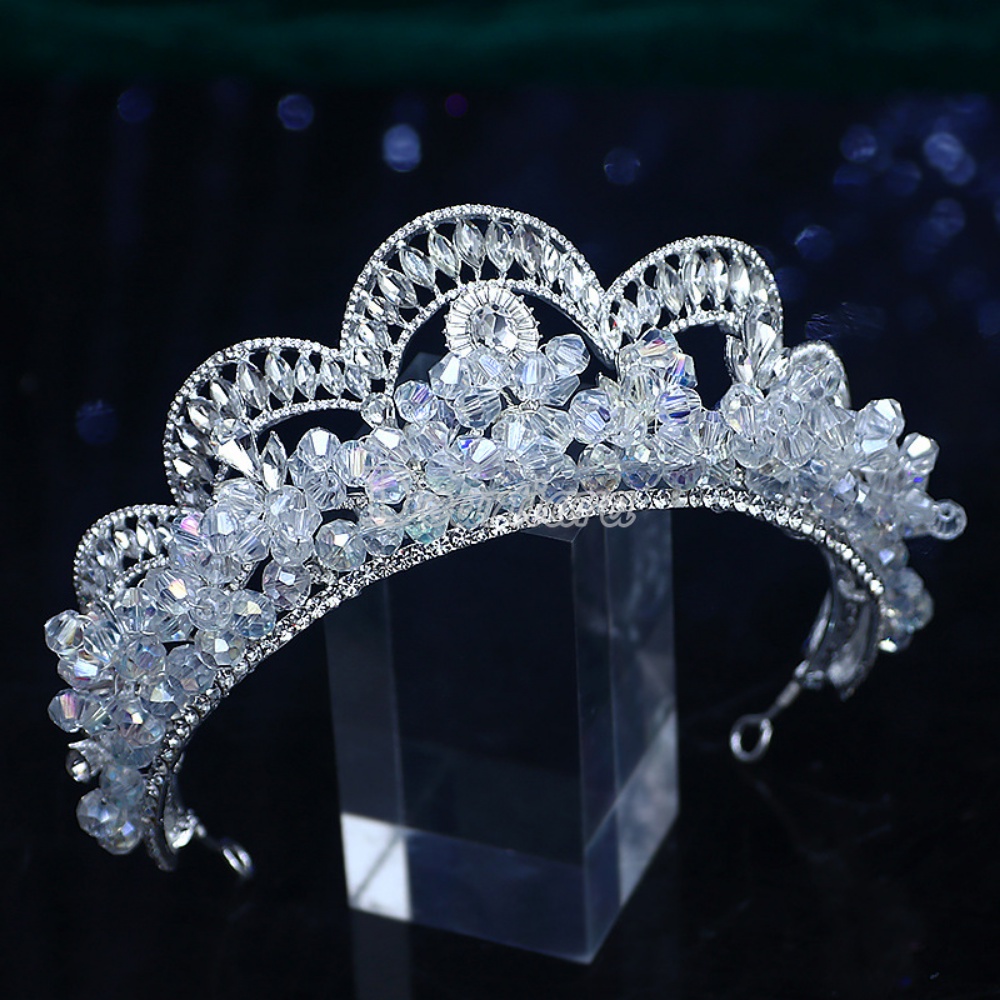 Fashion Bride Silver Wedding Gift Crown Temperament Wedding Dress Headwear Rhinestone Crown Jewelry