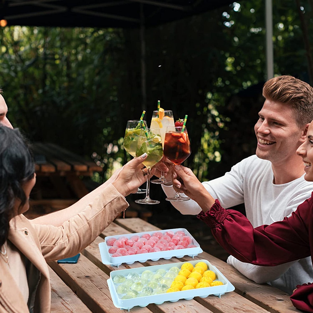 Cetakan Es Batu 33 Slot Cetakan Jelly Cetakkan Serbaguna Cetakkan Bulat