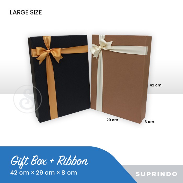 

⭐BISA COD⭐ Kotak kado / Giftbox / Kotak hampers / Kotak Tas - Hitam