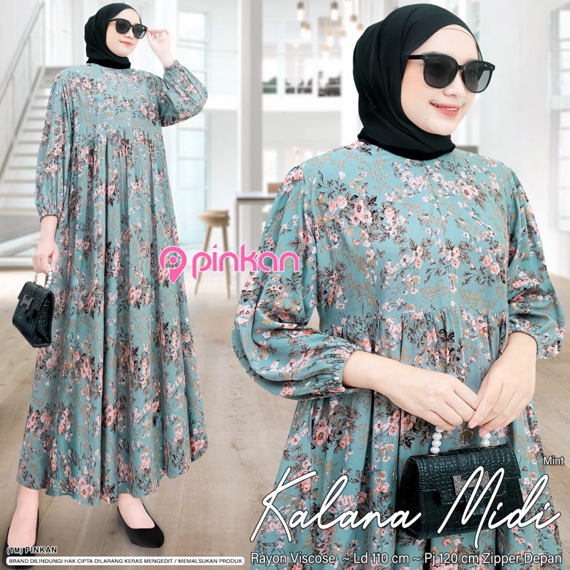 KALANA MIDI busui ORI PINKAN | Midi Rayon Viscose