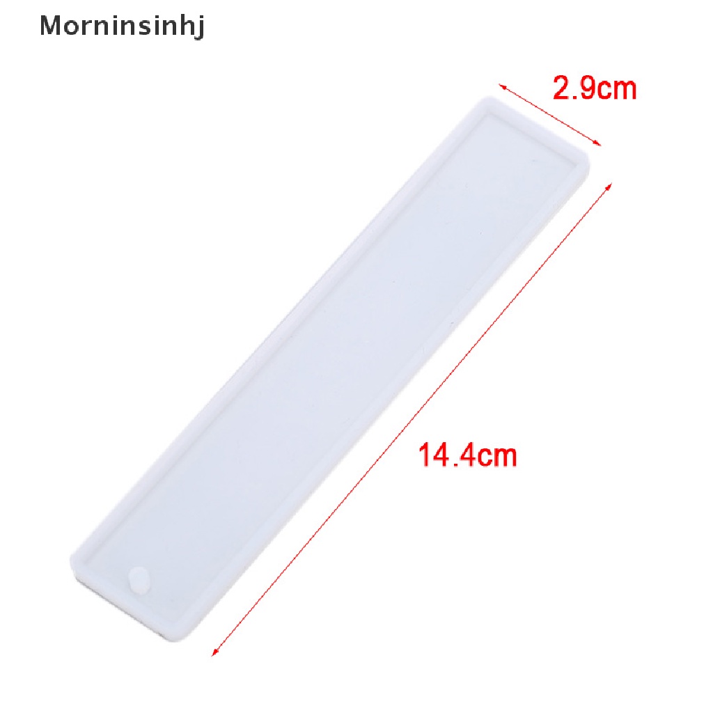 Mornin 3Pcs Cetakan Bookmark Persegi Panjang Silikon Epoxy Resin Membuat Perhiasan Bookmark DIY id