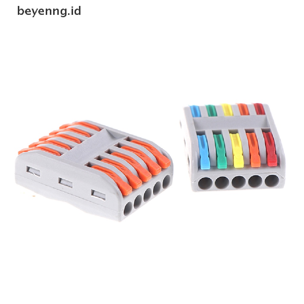 Beyen 5PCS Konektor Kawat PCT-222 Terminal Block Conductor SPL-2/3In Terminal Push-In ID