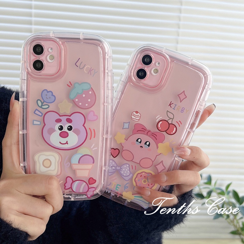 Samsung A14 A54 A34 A04 A04s A13 A23 A53 A03 A03s A02s A52 A72 A32 A22 A12 A71 A51 A50 A50s A30s A11Pink Bear Sabun Phone Case Soft Cover