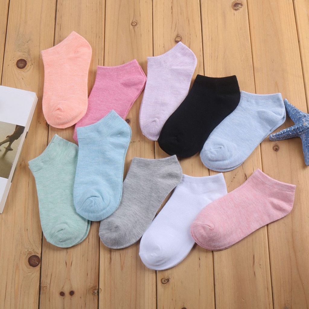 Kaos Kaki Wanita Polos Kaos Kaki Pendek Semata Kaki Ankle Bahan Spandex Lembut Cute Short R100