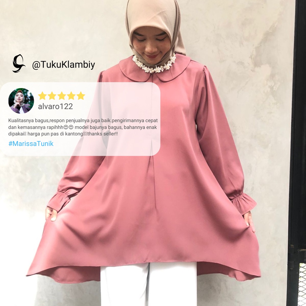 TUKUKLAMBIY ATASAN WANITA TUNIK UNTUK KERJA HARIAN &amp; KONDANGAN - SIMPLE &amp; ELEGANT KOREAN STYLE -