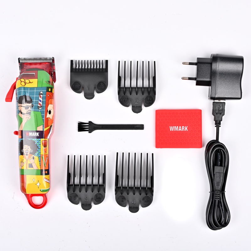 WMARK NG-128 Graffiti Hair Clipper Alat Cukur Pangkas Rambut Barber