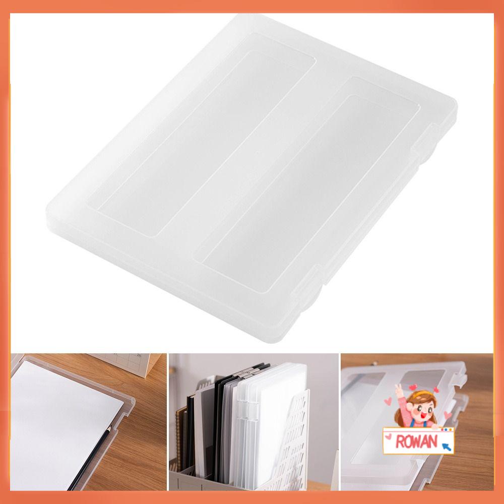 R-flower File Box Plastik Perlengkapan Kantor Sekolah Data Box Kapasitas Besar