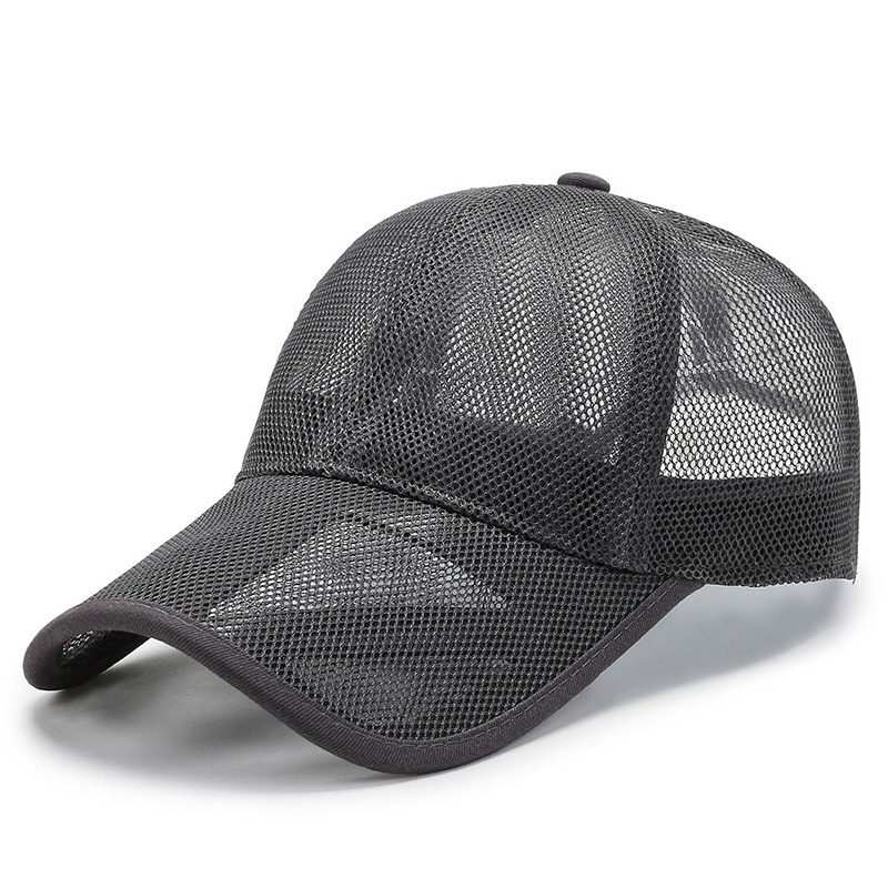 Musim Panas Cepat Kering Unisex Mesh Running Hat Bone Breathable Hat Cap Topi Jaring Luar Ruangan Topi Snapback Topi Memancing Fashion Trucker Topi Olahraga