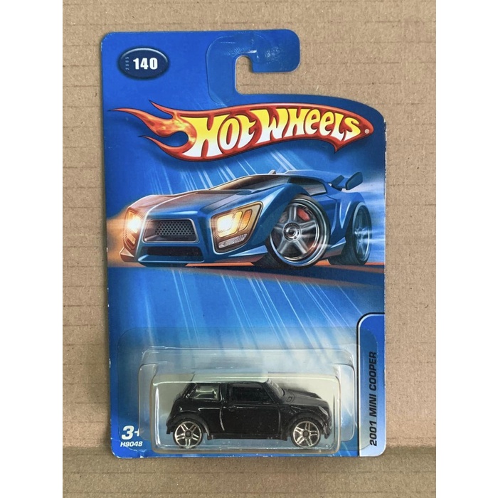 Hotwheels 2001 Mini Cooper Hitam Atap Putih Base Besi