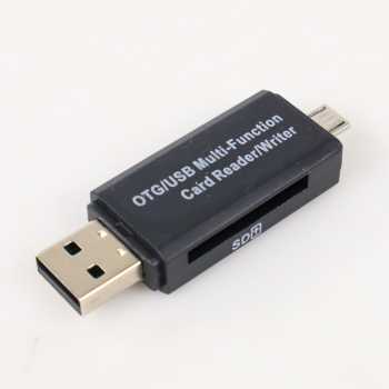 2 in 1 Memory Card Reader OTG SD/TF Card Micro USB 2.0 for Laptop PC Smartphone Hp Tablet MCB  / OTG Card Reader Micro USB Flasdisk / Pembaca Kartu Memori SD Adaptor Portable OTG Micro USB 2.0 Pindah Data Kecepatan Tinggi Multifungsi Ringan Kecil Mini