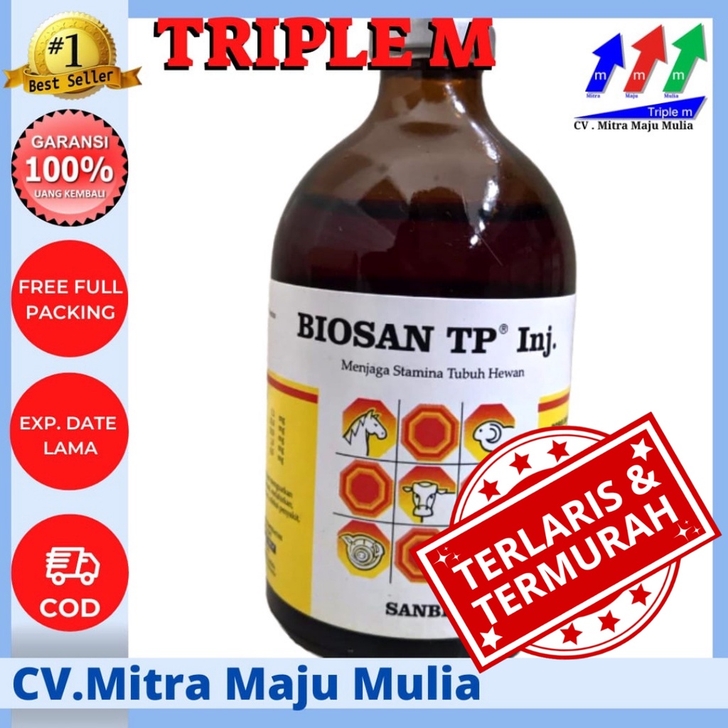 Biosan TP 100 ml TRIPLE M - Meningkatkan Stamina hewan