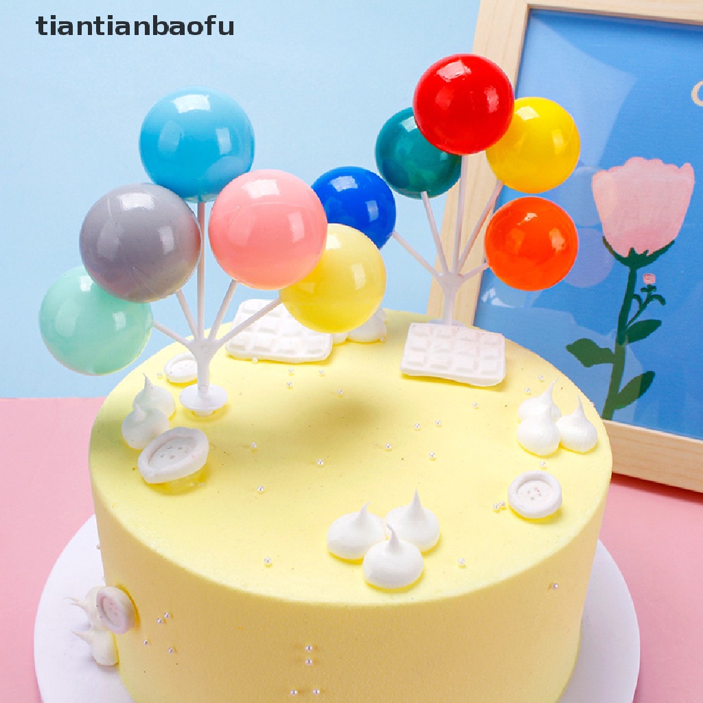 [tiantianbaofu] Balon Hujan Kue Topper Bintang Awan Cupcake Sofa Dekorasi Ulang Tahun Pesta Decor Butik