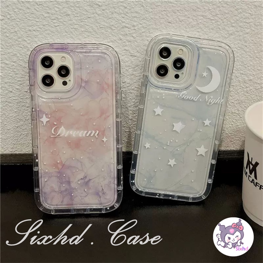 For OPPO A57 A17 A15 A15s A16 A77s A54 A3s A5s A76 A74 A95 A96 A53 A33 A32 A7 A17K A12 A12e A5 A9 A94 A92 A52 F11 Reno 6Z 5Z Reno 6Z Simple AirBag Shockproof Case The Moon Stars Soft Lens Protection Cover